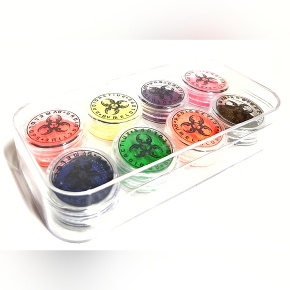By Melolops Radioactive Face and Body Mini Water Ink Set 8 Neon UV Shades NIB - Picture 6 of 15